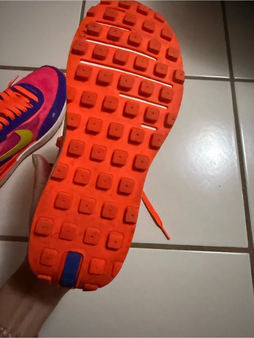 Nike waffle one racer blue huper pink